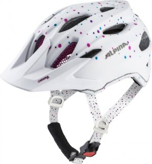 Alpina Carapax Jr. Fahrradhelm (51-56 cm, 11 white/polka/dots)