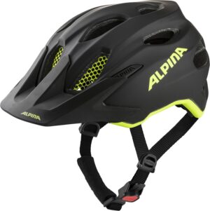 Alpina Carapax Jr. Flash Fahrradhelm (51-56 cm, 33 black/neon yellow matt)