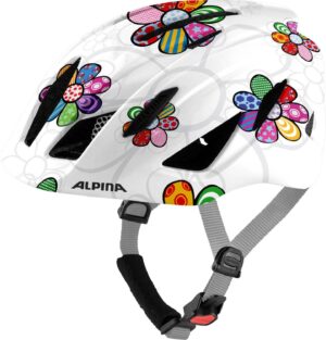 Alpina Pico Kinder Fahrradhelm (50-55 cm, 11 pearlwhite flower gloss)