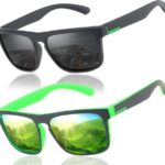 CoolBlauza Fahrradbrille 2 Stück Sonnenbrille für Herren Damen Polarisierte/Radfahren, (2-St., Fahren Angeln Klettern Outdoor-Sportarten Strand Sonnenbrillen), langlebig, leicht und polarisiert sind