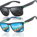 CoolBlauza Fahrradbrille 2 Stück Sonnenbrille für Herren Damen Polarisierte/Radfahren, (2-St., Fahren Angeln Klettern Outdoor-Sportarten Strand Sonnenbrillen), langlebig, leicht und polarisiert sind