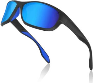 Elegear Fahrradbrille Sportbrille, Radsportbrille, (Uv400-schutz, blau), Blendung-schutz Winddicht