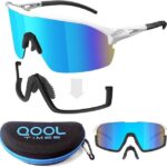 EyeAm Fahrradbrille Sportbrille für Damen & Herren für Sport, Laufen, MTB & Outdoor, (Modell: QOOL Times), UV-Schutz 400