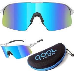 EyeAm Fahrradbrille Sportbrille für Damen & Herren für Sport, Laufen, MTB & Outdoor, (Modell: QOOL Times), UV-Schutz 400