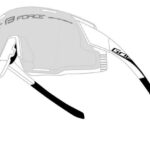 FORCE Fahrradbrille Sonnenbrille F GRIP weiß-schwarz