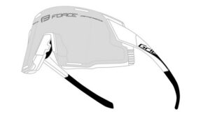 FORCE Fahrradbrille Sonnenbrille F GRIP weiß-schwarz