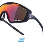 FORCE Fahrradbrille Sonnenbrille FORCE OMBRO PLUS schwarz-matt-rote Linse