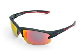 Gamswild Sportbrille UV400 Sonnenbrille Skibrille Fahrradbrille Halbrahmenbrille Damen, Herren Modell WS6028 in, blau, rot-orange, violett