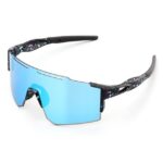 GelldG Sonnenbrille Fahrradbrille, Wassertransferdruck Sportbrillen, UV 400 Schutz Brille