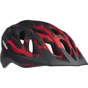 LAZER Jugend -Fahrradhelm J1 + LED, Red Flames