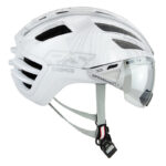 Speedairo 2 Fahrradhelm mit Visier, L (Kopfumfang 59-62 cm), Pure Motion weiß