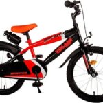 Volare Kinderfahrrad 18 Zoll Fahrrad Kinderfahrrad MTB BMX Rad Bike Sportivo Orange 2072, 1 Gang, Rücktrittbremse, Seitenständer, Schutzbleche, Trinkflasche