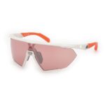 adidas eyewear - SP0071 Mirror Cat. 2 + Spare Lens Cat. 0 - Fahrradbrille rosa/weiß