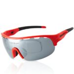 KINSI Fahrradbrille Radsportbrille,polarisierte Brille,Radsport-Sonnenbrille,Sportbrille, Kurzsichtige Linsen können zum Schutz Ihrer Augen hinzugefügt werden