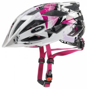 uvex Air Wing Fahrradhelm (52-57 cm, 01 white/pink)