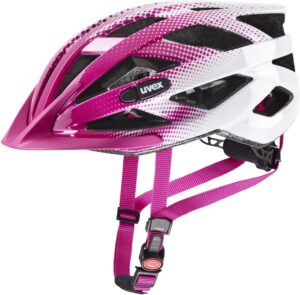 uvex Air Wing Fahrradhelm (52-57 cm, 27 pink/white)