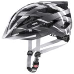 uvex Air Wing cc Fahrradhelm (56-60 cm, 01 black/silver matt)