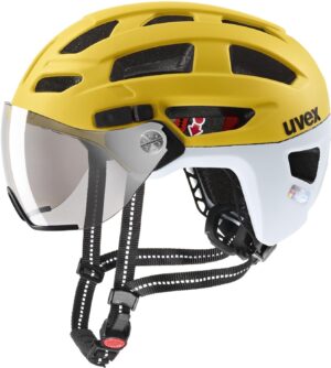 uvex Finale Visor Fahrradhelm (52-57 cm, 11 sunbee/cloud matt)