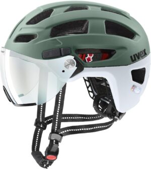 uvex Finale Visor Variomatic Fahrradhelm (52-57 cm, 04 moss green/cloud matt)