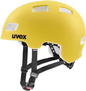 uvex HLMT 4 cc Kinder-Fahrradhelm (51-55 cm, 06 sunbee matt)