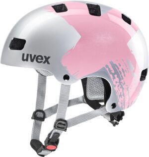 uvex Kid 3 Kinder-Fahrradhelm (51-55 cm, 36 silver/rose)