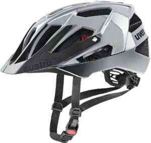 uvex Quatro Fahrradhelm (52-57 cm, 34 rhino/black)