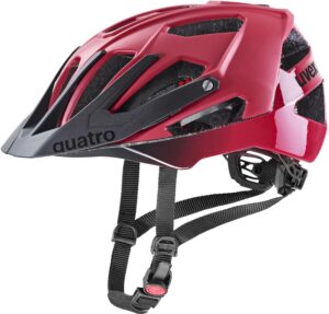 uvex Quatro cc Fahrradhelm (52-57 cm, 03 red/black matt)