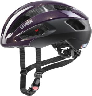 uvex Rise cc Fahrradhelm (52-57 cm, 04 plum/black matt)