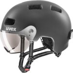 uvex Rush Visor Fahrradhelm (55-58 cm, 02 dark silver matt)