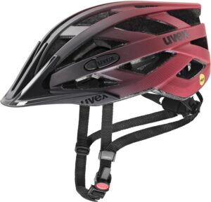 uvex i-vo cc MIPS Fahrradhelm (52-57 cm, 06 black/red matt)