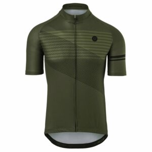 Gestreiftes Sporttrikot Für Herren In Armeegrün – Kurze ärmel Größe Xl – Bild 2