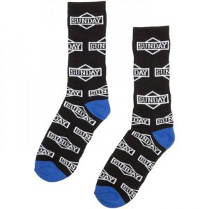 Socken Sunday Cornerstone All-over Crew Socken – Schwarz/weiß – Bild 2