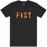 Faust T-shirt Flaming Hawt S Rot-schwarz