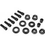 Salt Nut&bolt Hardware Pack 1 Paar Ventilkappen 3/8" & 14 Mm Achsmuttern 6 Stk. Vorbauschrauben Schwarz