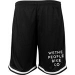 Wethepeople Shorts Bike Co. Schwarz-weiße Shorts / Weißer Druck Xl