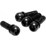 Schraubensatz Für Rückwärtsbremsenadapter M6x18mm 4-tlg. Schwarz