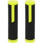 Mtb gummigriffe schwarz/gelb fluo 128mm