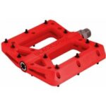 Paar Rote Nylotrax-pedale Für Enduro / Freeride Nylonkörper Cr-mo-achse Mit Abgedichteten Lagern Mit Lsl-schutz Gr