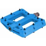 Paar Blaue Nylotrax-pedale Für Enduro / Freeride Nylonkörper Cr-mo-achse Mit Abgedichteten Lagern Mit Lsl-schutz Gr