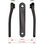 Crank ck-745 / jis 170 mm schwarzes aluminium-paar mit schraube für yamaha