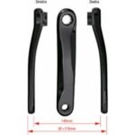 170 mm kurbeln ebike kompatibel ck-746-2/is fazua /yamaha/brose/polini 2tone schwarz