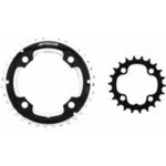 Kettenblatt Mtb Gestempelt 104x38t Shim / Sram 10s Schwarz Wb265