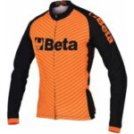 Orangefarbenes winter-radtrikot