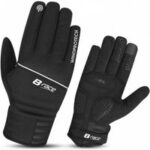 Windprotech Schwarze Winterhandschuhe Grösse L Lang