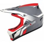 Helm Extreme Grau/rot/weiß - Größe Xs