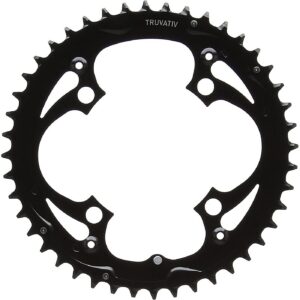 Kettenblatt MTB 44T 104 BCD aus mattschwarzem Stahl und Aluminium für 9 Gänge - Image 2