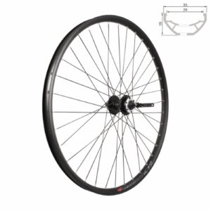 5 "in schwarzem aluminium tubeless qr scheibenbremse