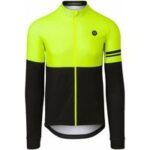 Duo mid season herren-trikot fluo gelb/schwarz – langarm