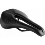 Mtb-sattel mit loch in schwarz two tone