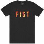 Faust t-shirt flaming hawt s rot-schwarz